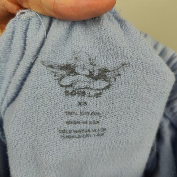 Boys Lie Talk To The Hand Sweatpants Womens‎ XS Blue Devil Graphic Joggers - Picture 8 of 9